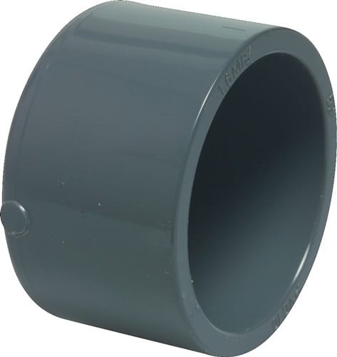 Mega Kappe pvc-u 50 mm Klebemuffe 16 bar, grau