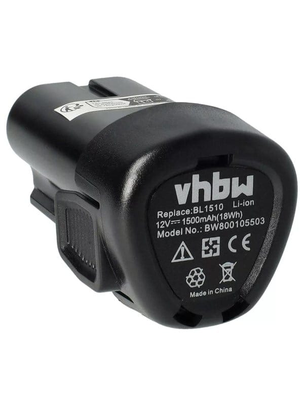 Vhbw - Akku kompatibel mit Black & Decker BDCDMT112, EGBL108, HPL106, HPL10IM, EGBL108KB, GKC108 Werkzeug (1500 mAh, Li-Ion, 12 v)