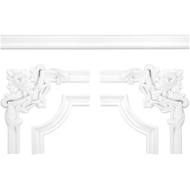 Grand Decor - Wand- und Deckenumrandung Fries Stuck pu stoßfest CR863/A/B: Segment CR863B - 180 x 180 x 15 mm