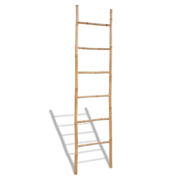 Handtuchleiter Bambus mit 6 Sprossen Vidaxl Braun