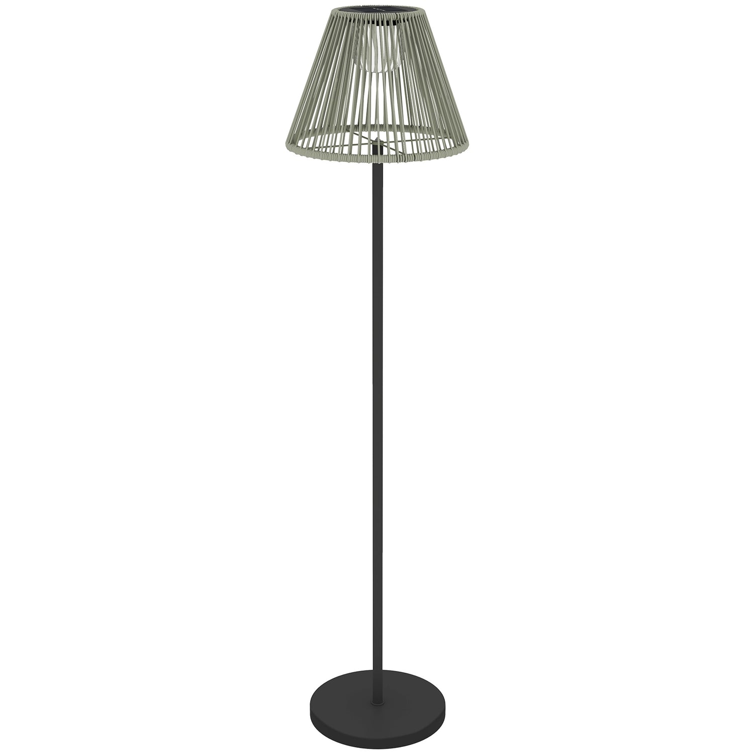 Boho Solar Floor Lamp, Rattan, 25 Leds, Outdoor, Ip44