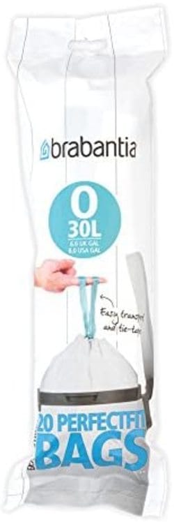 Rolle mit 20 Müllbeuteln Code O – 30 l – Perfekte Passform – Brabantia