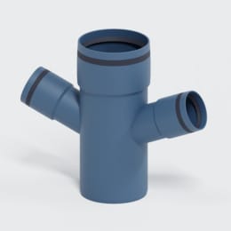 Poloplast - polo kal xs Doppelabzweig dn 90/50/50, 67,5 Grad, Horizontal