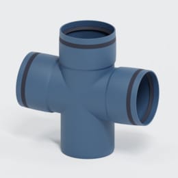 Poloplast - polo kal xs Doppelabzweig dn 110/110/110, 87,5 Grad, Horizontal
