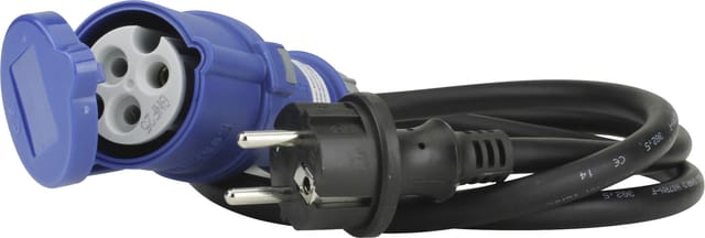 Unitec - Caravan-CEE-Adapter 16A H07RN-F3G2,5 1,5m blau Adapterstecker