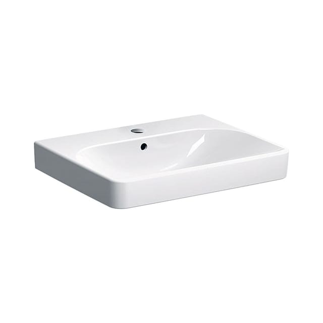 Geberit - Smyle Square - Waschtisch 60x48 cm, mit Überlauf, 1 Hahnloch, weiß 500.229.01.1
