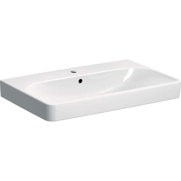 Smyle Square Waschtisch 500249, 75x48cm, mit Hahnloch, - Geberit