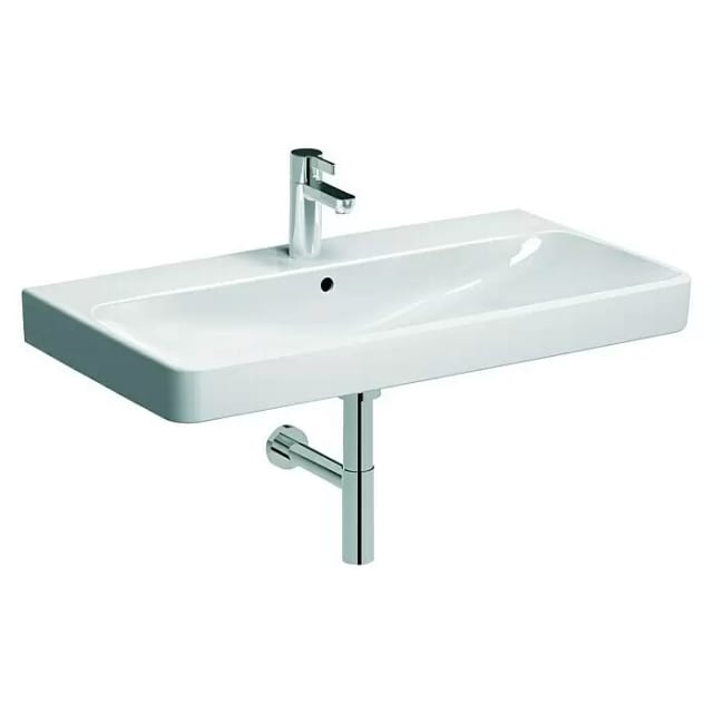 Geberit Smyle Square - Waschtisch 90x48 cm, mit Überlauf, 1 Hahnloch, weiß 500.251.01.1