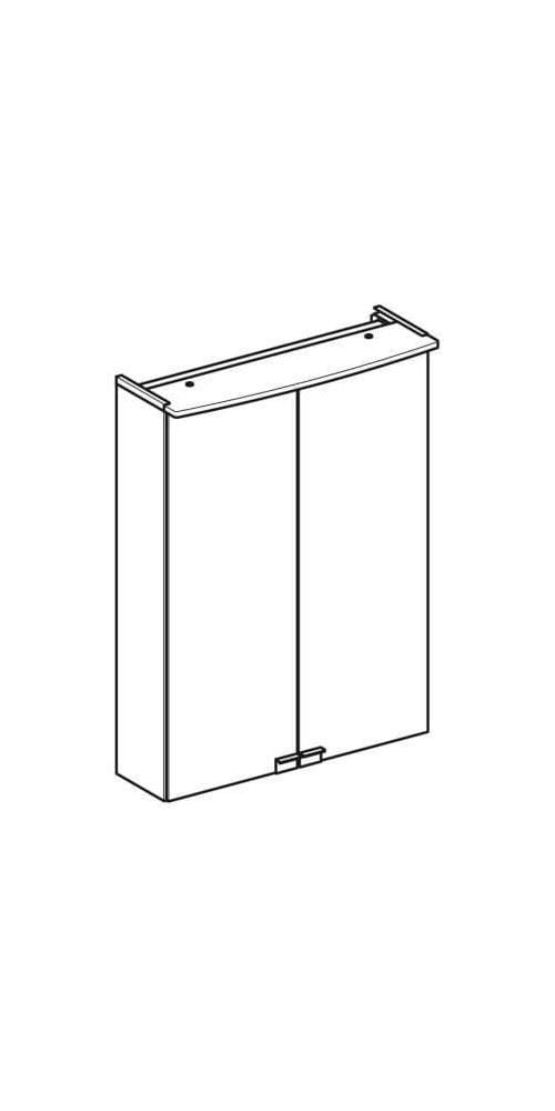 Keramag - Geberit Option Basic Spiegelschrank mit Beleuchtung, zwei Türen,