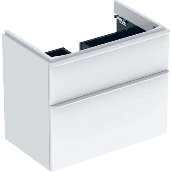 Smyle Square - Waschtischunterschrank, 73x47x62 cm, 2 Auszüge, weiß glänzend/weiß matt 500.353.00.1 - Geberit