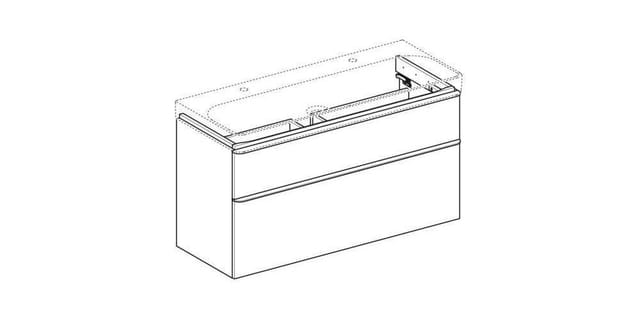 Geberit Smyle Square Waschtischunterschrank, 1184x617x470mm, mit