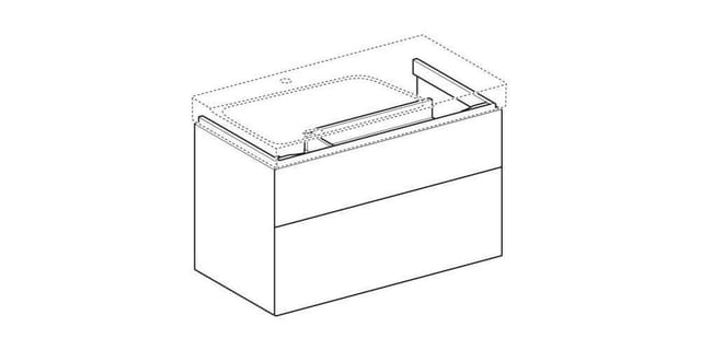 Keramag - Geberit Xeno 2 Waschtischunterschrank Mit Siphonausschnitt Links,