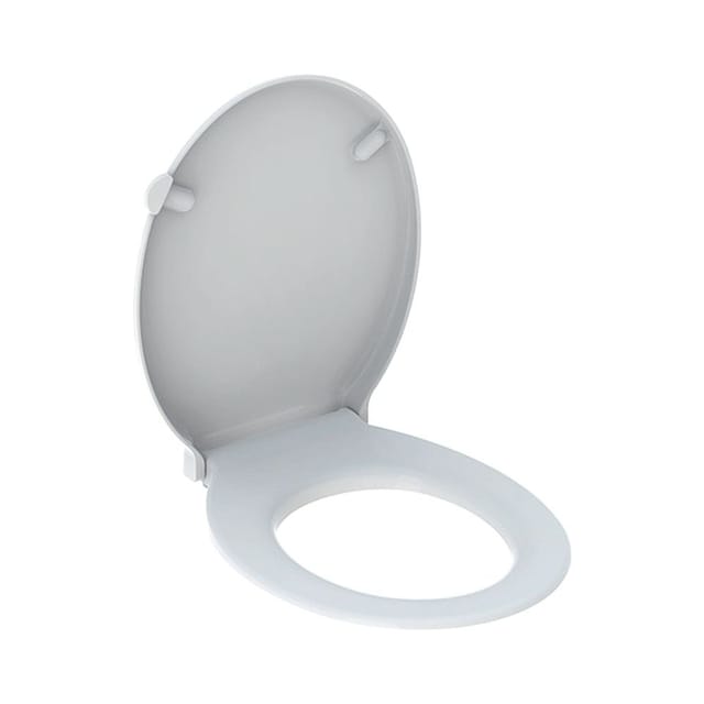 Geberit Renova Comfort WC-Sitz barrierefrei, antibakteriell, Befestigung von oben ohne Absenkautomatik, Weiß