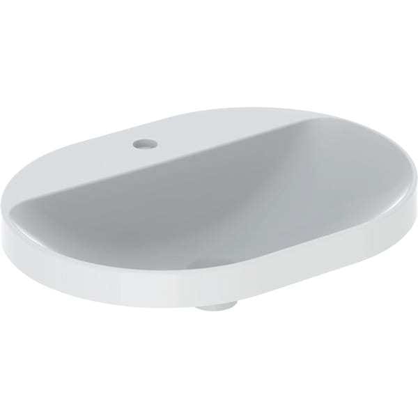 VariForm Einbauwaschtisch elliptisch, 600x450mm, mit - Geberit
