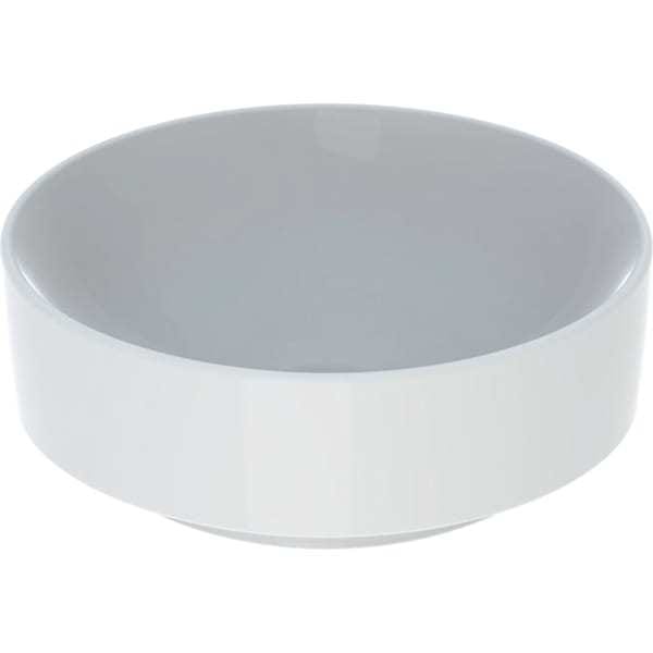 Geberit - VariForm - Aufsatzwaschbecken, Durchmesser 40 cm, ohne Überlauf, ohne Hahnloch, Weiß 500.768.01.2