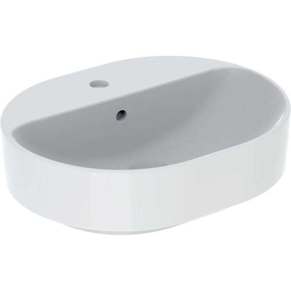 Geberit VariForm Aufsatzwaschtisch elliptisch, 500x400mm, mit