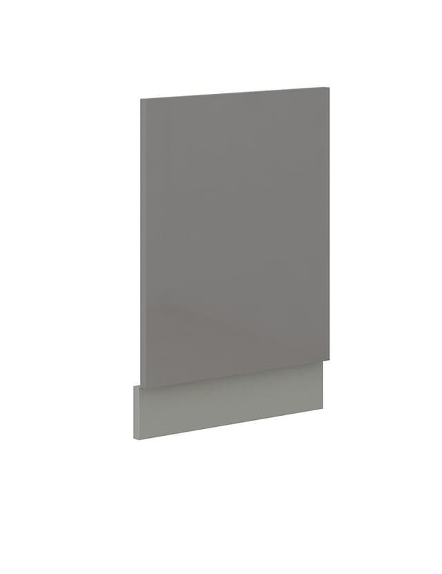 Küchen Preisbombe - Frontblende Geschirrspüler integriert 45 cm Grau Hochglanz Küche Grey Bianca