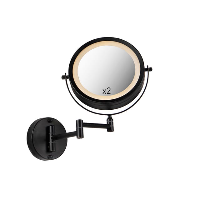 Design Badezimmerspiegel schwarz inkl. led verstellbar IP44 - Vicino