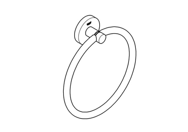 Essentials Handtuchring aus Metall mit versteckten Befestigungen, Warm Sunset (40365DA1) - Grohe