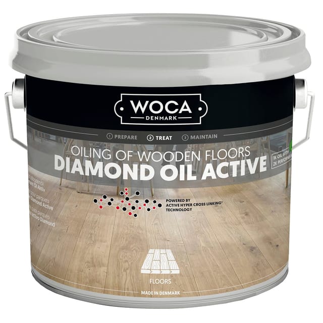 Woca - Diamant Aktiv Öl Holzbodenöl Pflegeöl für alle Holzarten natur 2,5 Liter