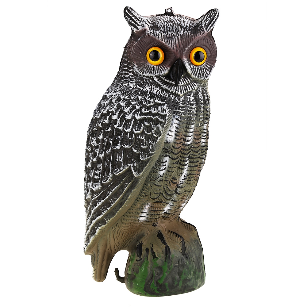 Solarbetriebene Eule Mit Leuchtenden Augen, Jagdattrappe/vogelscheuche Zur Abschreckung Von Kaninchen Und Anderen Vögeln Oder Nagetieren