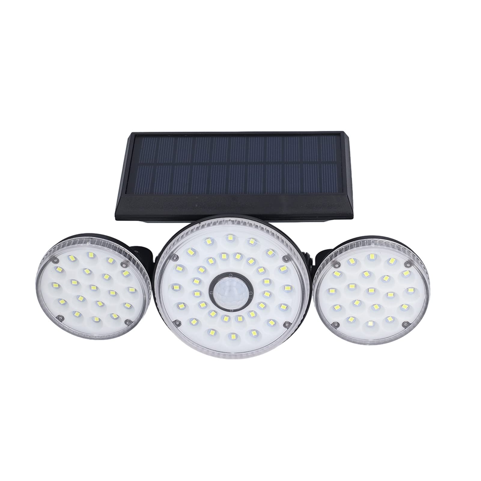 Solar-außenleuchten Mit Bewegungsmelder, 3 Verstellbaren Köpfen, 70 Leds, Ip65 Wasserdichter Fluter Für Garten, Sicherheitsbeleuchtung Mit Bewegungsmelder, Energieeffiziente Fluter