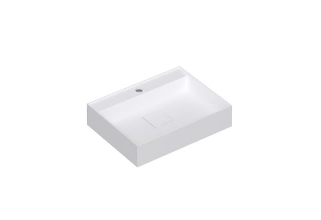 Doporro - Aufsatzwaschbecken Hängewaschbecken aus Mineralguss Waschbecken bth: 50×38×12cm Waschplätze in matt Weiß inkl. Ablaufgarnitur Colossum630
