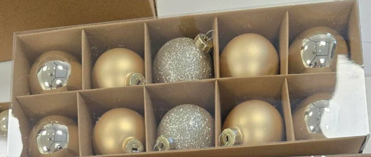 Set Aus Glas-weihnachtskugeln Gold, 10 Stück