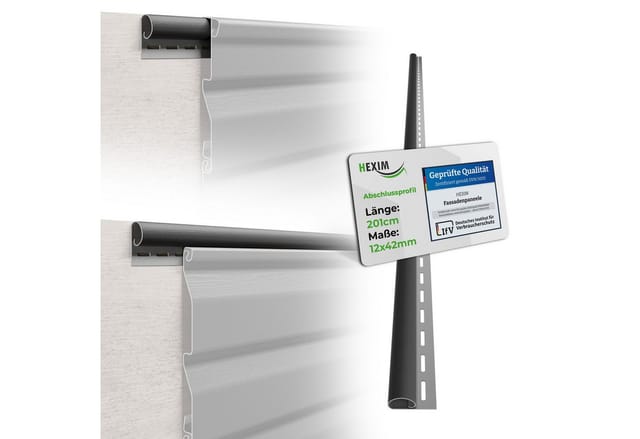 Hexim - Siding Fassadenverkleidung Fassadenpaneele außen Außenwand wetterfest UV-beständig pvc-u: Abschlussprofil, Anthrazit