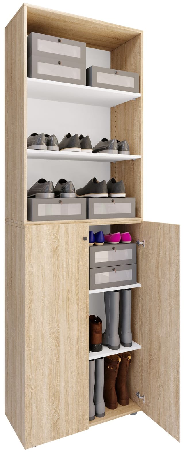 Xl Holz Großer Schuhschrank Lona 6