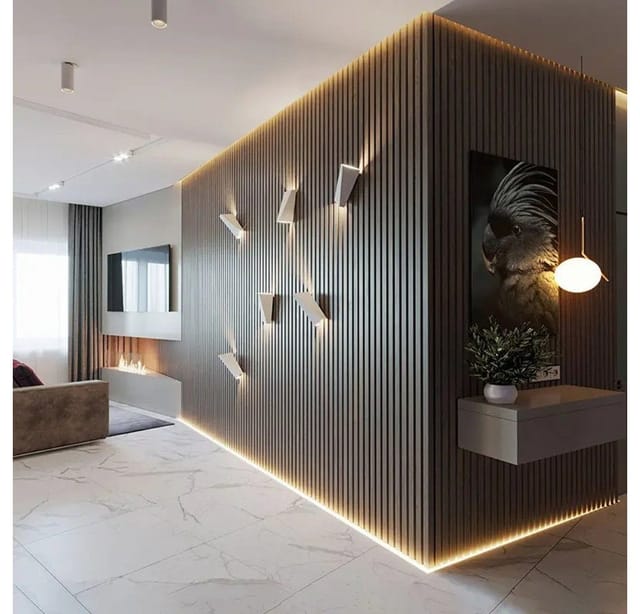 Home Deluxe - Akustikpaneel 240 x 40 cm Farbe: Grey Oak Akustikpaneel Akustikpaneele Akustik Paneele