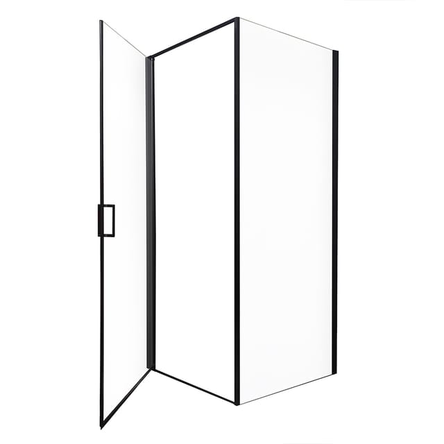 Duschkabine livia Schwarz Matt Farbe: Schwarz,Größe: 100 x 195 cm Dampfdusche Duschkabine Duschkabine - Home Deluxe