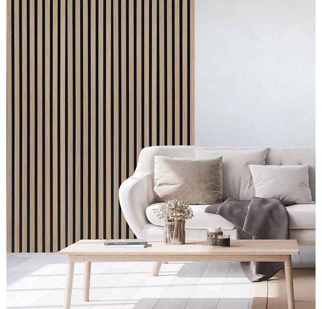 Home Deluxe - Akustikpaneel sonic 240 x 40 cm Farbe: Light Oak Akustikpaneel Akustikpaneele Akustik Paneele