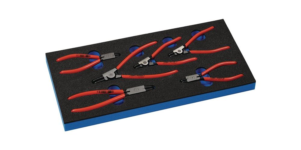 Werkzeugmodul Leereinlage 1/3-modul Leereinlage F. Sicherungsringzange H. 30 Mm 4000 871 309, 6-teilig
