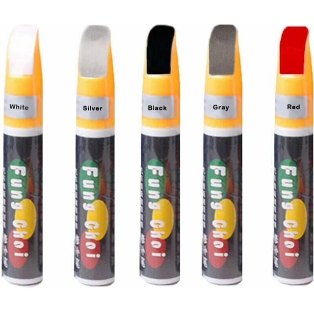 FOREHILL Autolack-Ausbesserungsstift, Kratzerreparaturstift, Lackstift für Schwarz, Silber, Weiß, Rot und Grau