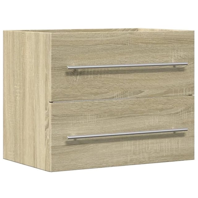 Waschbeckenunterschrank Sonoma-Eiche 60x38,5x48cm Holzwerkstoff Vidaxl