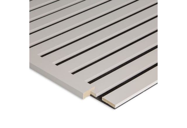 Hexim - Akustikpaneele Zubehör Abschlussleiste Lamellen mdf Wandverkleidung: Sandgrey, 137.5cm