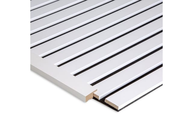 Hexim - Akustikpaneele Zubehör Abschlussleiste Lamellen mdf Wandverkleidung: White, 275cm