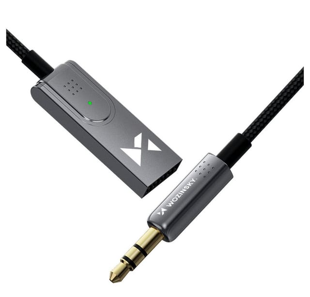 Audioadapter mit Bluetooth 5.3-Empfänger und AUX-Minijack 3,5 mm und USB-A-Anschluss