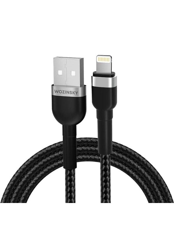 Geflochtenes Kabel für iPhone USB-A - Lightning 2.4A 1m schwarz