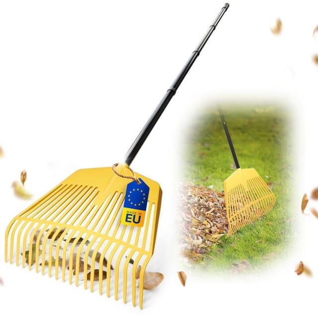 Novatool - 4x Gartenpflege-Sets Laubrechen mit 4-tlg. Steckstiel