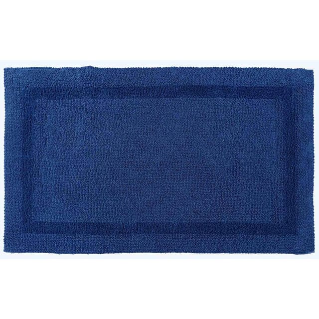 XXL-Badematte dunkelblau 70x120 cm aus 100% Baumwolle - Homescapes
