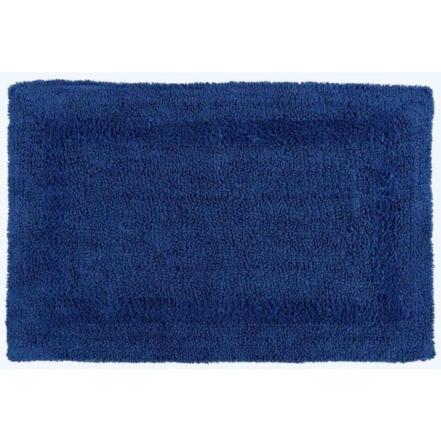 Badematte dunkelblau 50x80 cm aus 100% Baumwolle - Homescapes