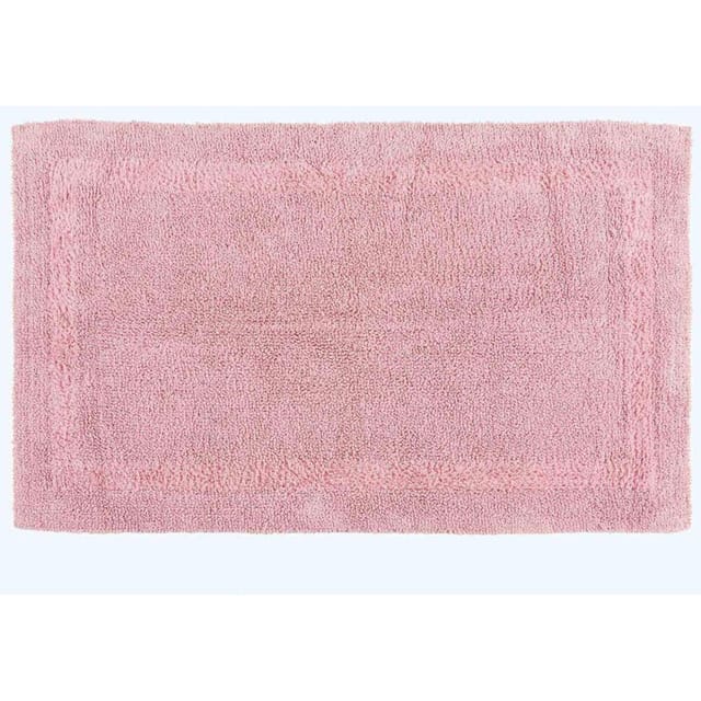 XXL-Badematte rosa 70x120 cm aus 100% Baumwolle - Homescapes