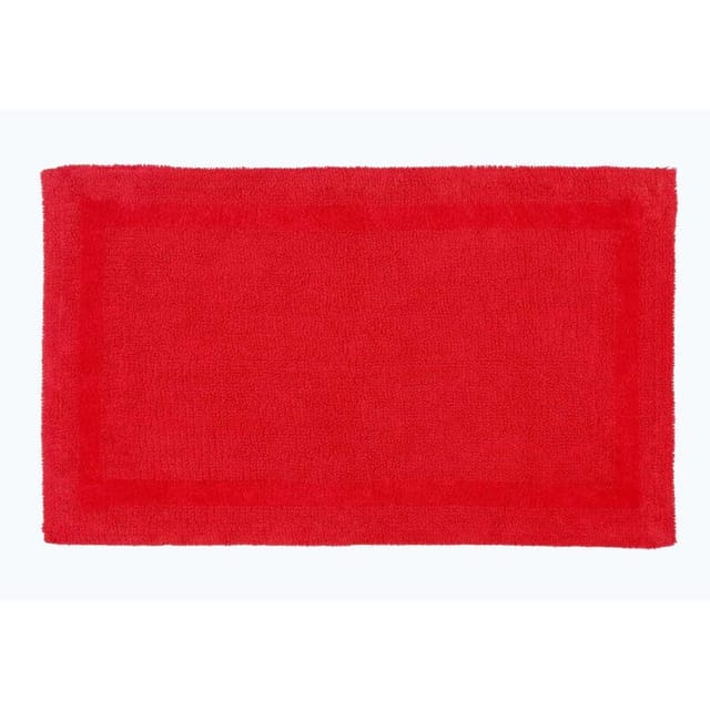 XXL-Badematte rot 70x120 cm aus 100% Baumwolle - Homescapes