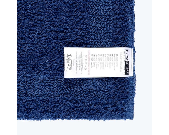 Badläufer dunkelblau 40x100 cm aus 100% Baumwolle - Homescapes