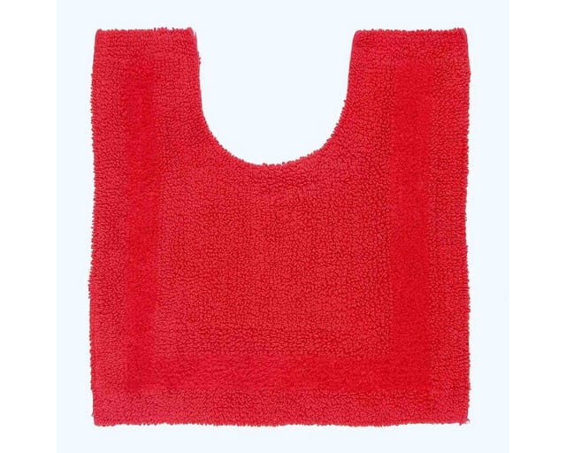 WC-Vorleger rot 50x55 cm aus 100% Baumwolle - Homescapes