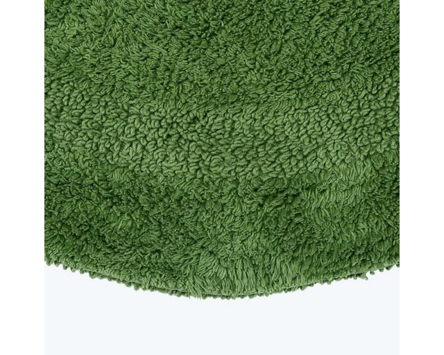 Halbrunde Badematte flaschengrün 50x80 cm aus 100% Baumwolle - Homescapes