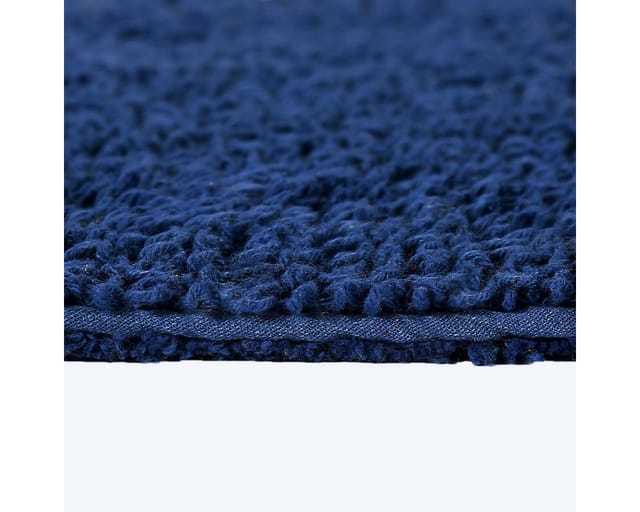 Duschvorleger dunkelblau 50x50 cm aus 100% Baumwolle - Homescapes
