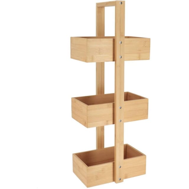 Regal mit 3 körben bambus mdf - bambus Tendance